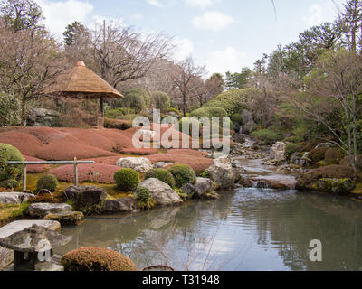 Einen Garten an Taizo-in der Myoshin-ji-Tempel in Kyoto, Japan. Stockfoto