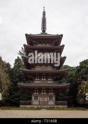 Die Five-Story Pagode der Daigo-ji in Kyoto, Japan. Diese Pagode ist das älteste Gebäude in Kyoto. Stockfoto