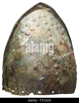 Helme, prähistorische Helme, Bronzezeit crested Helm, Ungarn (?), 11./10. Jahrhundert v. Chr., Additional-Rights - Clearance-Info - Not-Available Stockfoto