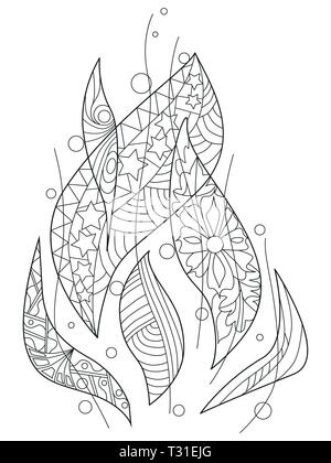 Abstrakte Formen zentangle für Färbung und t-shirt design, Tattoo und andere Dekorationen gestalteten Stock Vektor