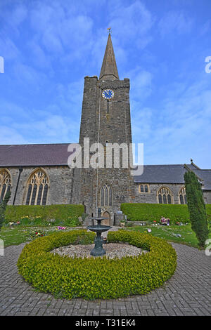 St Marys Kirche Tenby, Wales Stockfoto