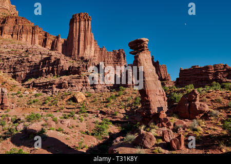 Fisher Towers, Moab, Utah, USA, Nordamerika Stockfoto