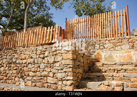 Holz Zaun Garten Stockfoto