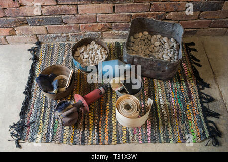 Donmatias, Antioquia, Kolumbien: industrielle Wäscherei, lavanderia Prointex. Stockfoto