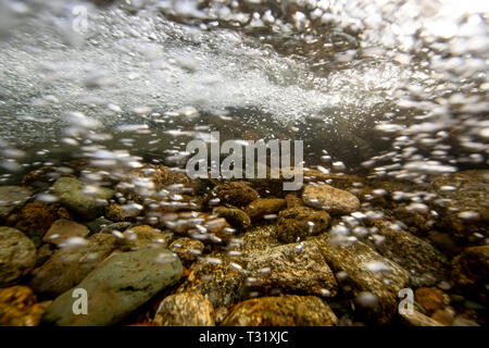 Rapidan River unter Wasser. Shenandoah Nationalpark Stockfoto