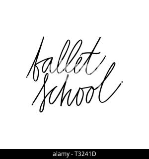 Handgezeichneten Schriftzug. Ballett Kalligraphie. Hand Made Abbildung Stockfoto