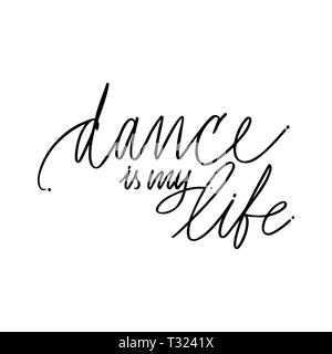 Handgezeichneten Schriftzug. Ballett Kalligraphie. Hand Made Abbildung Stockfoto