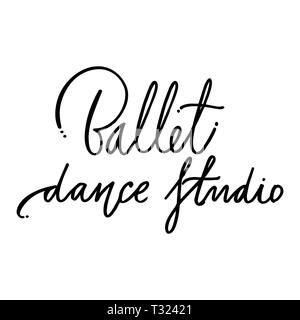Handgezeichneten Schriftzug. Ballett Kalligraphie. Hand Made Abbildung Stockfoto