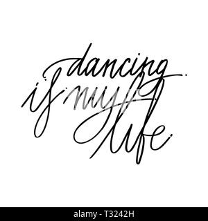 Handgezeichneten Schriftzug. Ballett Kalligraphie. Hand Made Abbildung Stockfoto