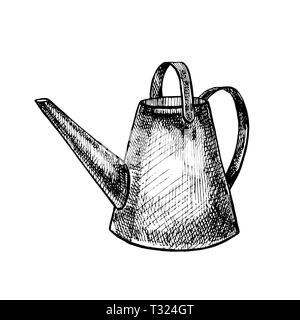 Grafische Darstellung der gartengeräte. Auf weissem Hintergrund Stockfoto