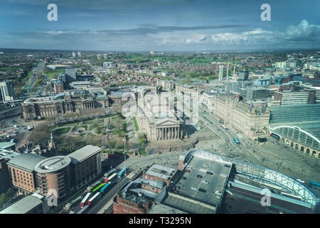 Architektur von Liverpool - Luftbild. Liverpool, North West England, UK. Stockfoto