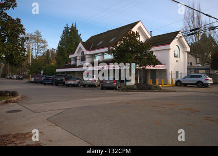 Fish & Chips Burger & Latte in Crescent Beach, Surrey, British Columbia Stockfoto