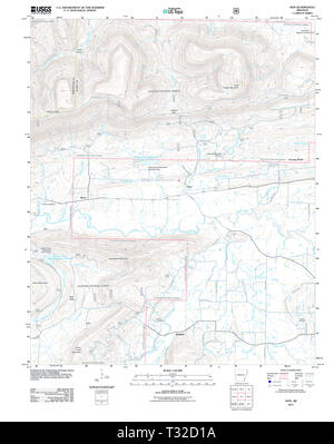 USGS TOPO Karte Arkansas AR Hon 20110811 TM Wiederherstellung Stockfoto