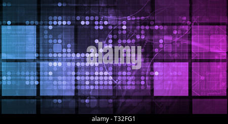 Daten Wissenschaft mit Punkten von Informationen Analyse Stockfoto