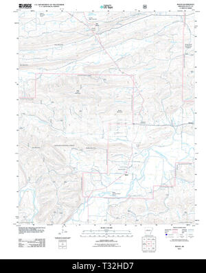 USGS TOPO Karte Arkansas AR Baumstämme 20110811 TM Wiederherstellung Stockfoto