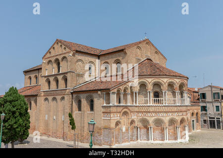 Murano, Venedig, Italien - Juli 2, 2018: Blick auf die Kirche von Santa Maria e San Donato ist eine religiöse Gebäude in Murano. Es ist bekannt für i Stockfoto