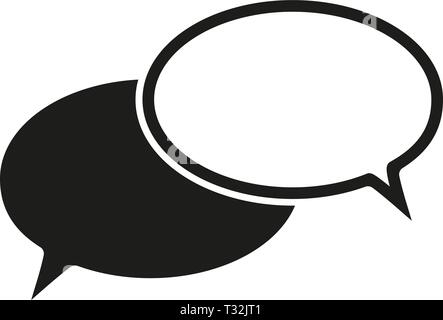 Einfache Sprechblasen Symbol Chat Vector Illustration Stock Vektor