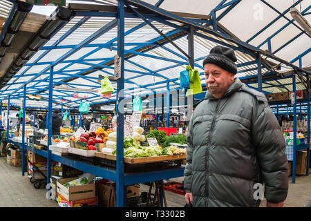 Krakau, Polen - 22. März 2019 - Stary Kleparz Markt Stockfoto