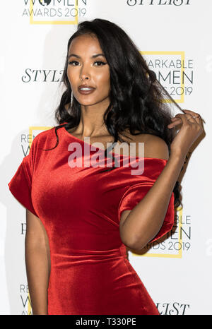 Gäste des Designers Eröffnungs bemerkenswerte Frauen Auszeichnungen in Partnerschaft mit Philosophie im Rosewood London mit: Maya Jama Wo: London, Großbritannien Wann: 05 Mar 2019 Credit: Phil Lewis/WENN.com Stockfoto