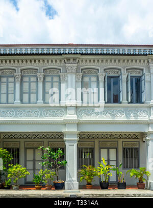 Traditionelle Peranakan Reihenhäuser in Joo Chiat Singapore Stockfoto