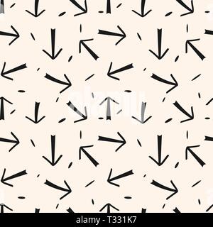Hand Pfeile nahtlose Muster gezeichnet. Kreative Zusammenfassung Hintergrund. Vector Illustration.eps 10. Stock Vektor
