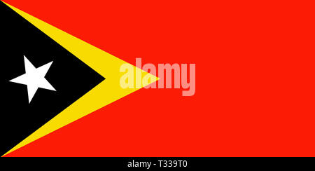 Osttimor Nationalflagge Stockfoto