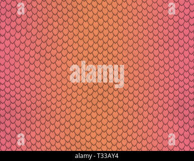 Rosa und Orange gradient Schlangenhaut nahtlose Muster, scharfe Skala Stockfoto