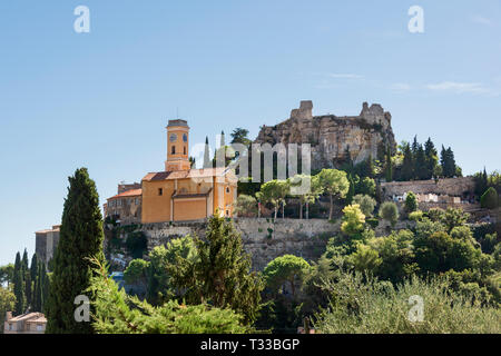 Die französischen Küsten Dorf Eze an der Côte d'Azur an der Mittelmeerküste von Frankreich Osten von Nizza Stockfoto