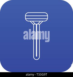 Frau razor Symbol blau Vektor auf weißem Hintergrund Stock Vektor