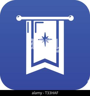 Ritter Flagge Symbol blau Vektor auf weißem Hintergrund Stock Vektor