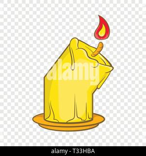 Halloween Kerze Symbol im Comic-stil auf Hintergrund für jede Web Design isoliert Stock Vektor