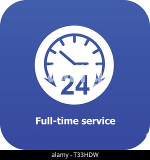 Full Service Symbol blau Vektor auf weißem Hintergrund Stock Vektor