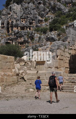 Der griechisch-römischen Amphitheater der Antike Myra in der Türkei Stockfoto