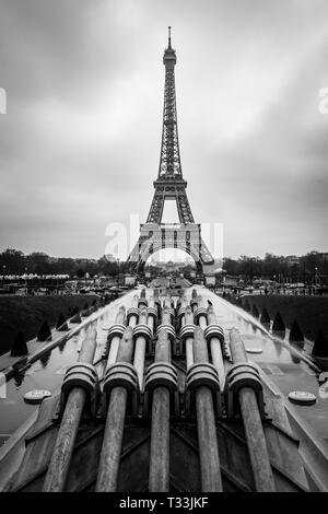 Der Eiffelturm in Paris vom Ort des Trocadero Stockfoto