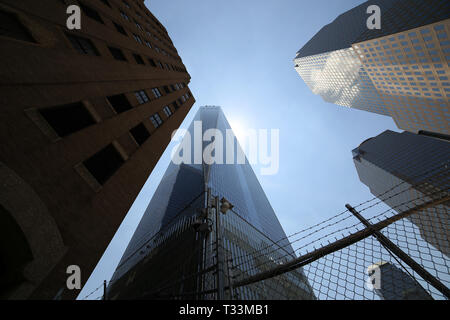 NEW YORK CITY, USA, 28. Juni: Skyline von Manhattan in New York City, 28. Juni 2014 in New York City, USA Stockfoto