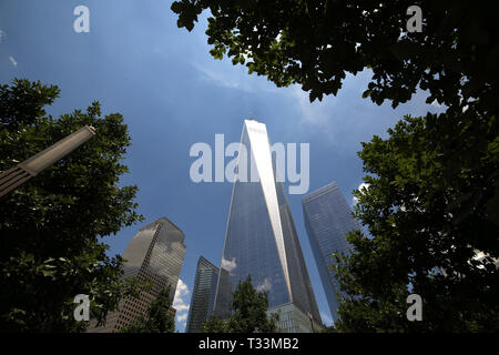 NEW YORK CITY, USA, 28. Juni: Skyline von Manhattan in New York City, 28. Juni 2014 in New York City, USA Stockfoto