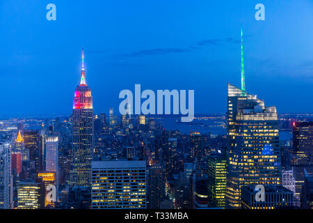 NEW YORK CITY, USA, 28. Juni: Skyline von Manhattan in New York City, 28. Juni 2014 in New York City, USA Stockfoto