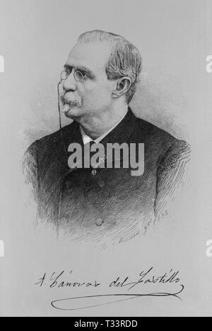 ANTONIO CANOVAS DEL CASTILLO (1828/1897) - PRESIDENTE DEL REGIERUNG. Stockfoto