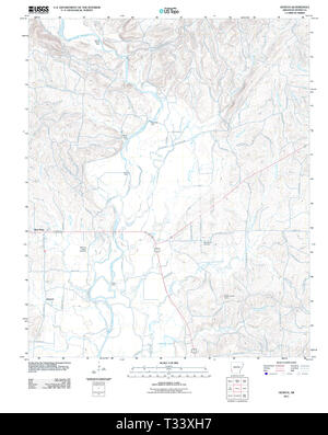 USGS TOPO Karte Arkansas AR Genf 20110812 TM Wiederherstellung Stockfoto