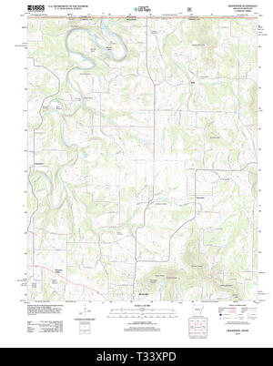 USGS TOPO Karte Arkansas AR Grandview 20120118 TM Wiederherstellung Stockfoto