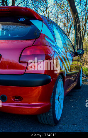 Peugeot 206 Licht Tuning (letzter Teil) Stockfoto