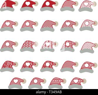 Santa hat für Weihnachten Stock Vektor