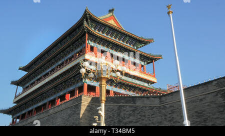 Nahaufnahme der qianmen Tor, Peking Stockfoto