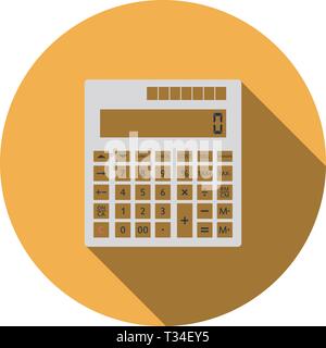 Statistische Symbol Rechner. Flache Farbgestaltung. Vector Illustration. Stock Vektor