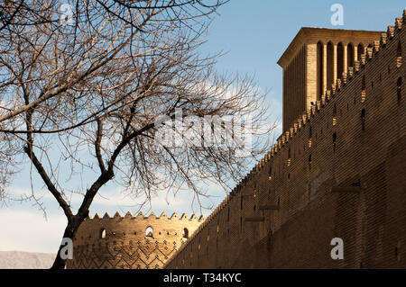 Karim Khan Burgmauer, Shiraz, Provinz Fars, Iran Stockfoto