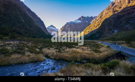 Monkey Creek, Hollyford Tal, Südinsel, Neuseeland Stockfoto