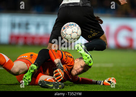 Westerlo, Belgien. 06 Apr, 2019. Koen Van Langendock von Westerlo während der Jupiler Pro League Play-off 2 Gruppe A Match (Tag 3) zwischen Westerlo und STVV am April 6th, 2019 in Westerlo, Belgien. Credit: Pro Schüsse/Alamy leben Nachrichten Stockfoto