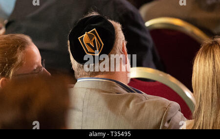 Las Vegas, USA. 6 Apr, 2019. Präsident Donald J. Trumpf auf dem Bild republikanischen Jüdische Koalition jährlichen Vorstandssitzung im Venetian Resort in Las Vegas, NV am 6. April 2019. Credit: Erik Kabik Fotografie/Medien Punch/Alamy leben Nachrichten Stockfoto
