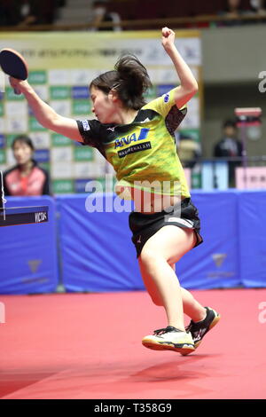 Miu Hirano (JPN), 32. LION ITTF-attu Cup Yokohama 2019 Damen Einzel 1. Stufe an der Yokohama kulturellen Gymnasium, Kanagawa, Japan. Credit: Naoki Nishimura/LBA SPORT/Alamy leben Nachrichten Stockfoto