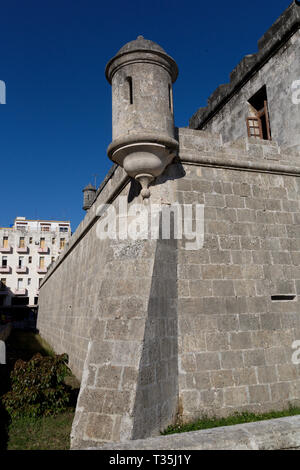 San Ignacio Straße Gebäude Fassade, Havanna, Kuba Stockfoto